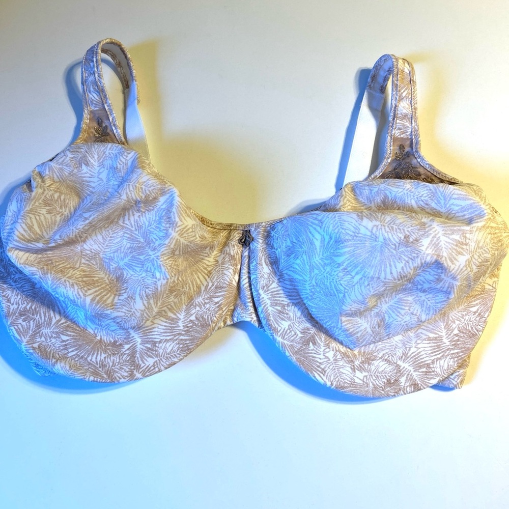 Bali Bra soft Cup Underwire Print 38DDD‎ Beige Sand shell